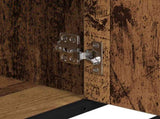 Bathroom Furniture Set with Door 3 pcs Old Wood Engineered Wood 3402560