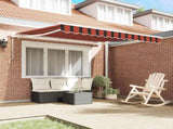 Retractable Awning Retractable Orange and Brown 350 x 250 cm 3081631