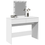 Dressing Table with LED White 100x40x130 cm 848192