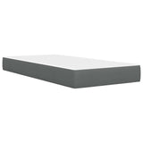 Bed Frame with Mattress Dark Grey 90 x 190 cm Fabric 3415263