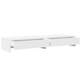 Monitor Stand with Drawers White 100x27x15 cm Engineered Wood 854670
