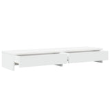 ZNTS Monitor Stand with Drawers White 100x27x15 cm Engineered Wood 854670