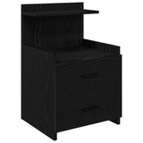 Bedside Cabinet with 2 Drawers Black 40x36.5x62 cm 858634