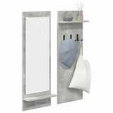 Wall-Mounted Coat Rack with Shelf Concrete Grey 70 x 10 x 90 cm 874526