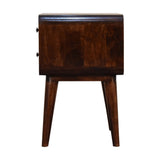 Curved Dark Walnut Bedside IN1767