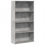 Bookcase Concrete Grey 80x30x152 cm Engineered Wood 857943