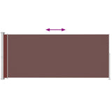 Patio Retractable Side Awning 180x500 cm Brown 313408