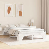Bed Frame White 140 x 200 cm Solid Pine Wood 872945