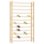 ZNTS Wine Rack for 72 Bottles Gold Metal 340913