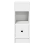 ZNTS Bedside Cabinet with Drawer White 25x31x66 cm 858614