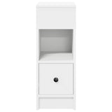 ZNTS Bedside Cabinet with Drawer White 25x31x66 cm 858614