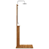 Outdoor Shower 217 cm Solid Acacia Wood and Stainless Steel 903110
