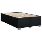 ZNTS Box Spring Bed with Mattress Black 120x200 cm Fabric 3285857