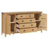 Sideboard HILL Honey Brown 154 x 40 x 80 cm Solid Pine Wood 42025035