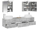 Bathroom Furniture Set 5 pcs Concrete Grey 3406994