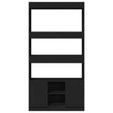 Highboard Black 92x33x180 cm Engineered Wood 3309619