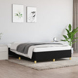 Bed Frame without Mattress Black 135x190 cm Double Double Fabric 349868