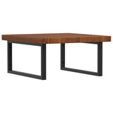 Basin Shelf Wall Mounted Steel and Solid Wood Oak 3302497