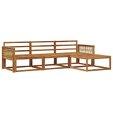 Outdoor Sofa Set 4 pcs Natural Solid Acacia Wood 3382467