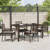 Garden Dining Set 5 pcs Brown Poly rattan 3334865