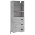 Highboard Concrete Grey 69.5x34x180 cm Engineered Wood 3189393