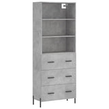 Highboard Concrete Grey 69.5x34x180 cm Engineered Wood 3189393