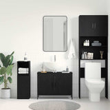 Bathroom Sink Cabinet Black Oak 80 x 30 x 60 cm Engineered Wood 863119