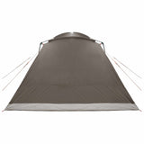 Cabin Tent with Roof Brown grey 12-Person Polyester and Steel 42029009