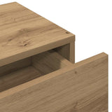 Wall Shelf with Drawers Artisian Oak 80x33x17 cm Engineered Wood 859985