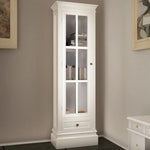 ZNTS Chic Bookcase Cabinet with 3 Shelves White Wooden 60639