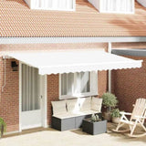 Retractable Awning White 400 x 200 cm Fabric 3329869