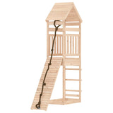 Playhouse with Climbing Wall Solid Wood Pine 3156898