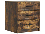 Bedside Cabinet Smoked Oak 43 x 41 x 63.5 cm Engineered Wood 895710