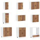 14 Piece Kitchen Cabinet Set Lucca Old Wood Engineered Wood 3314989