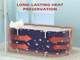 Portable Bathtub Folding Bath Tub Adult Kids Warm Home Spa Soaking Barrel PVC 05323750