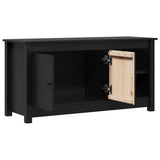 TV Cabinet Black 103x36.5x52 cm Solid Wood Pine 814593