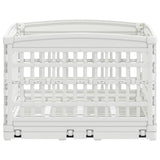 4 Panel Dog Playpen 177.5 x 154.5 x 112 cm Plastic White 42027221