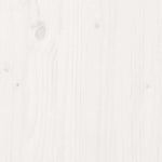 ZNTS Bed Frame without Mattress White 180x200 cm Super King Solid Wood Pine 3301482