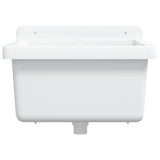 Sink Washbasin for Wall Mounting White 40x40x24 cm Resin 4002793