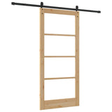 Sliding Door Manual ORKDAL Brown 93 x 202 cm Wood and metal 3332483