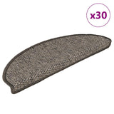 Stair Mats Self-adhesive Sisal-Look 30 pcs 65x21x4 cm Grey and Beige 3365872