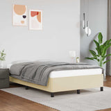 Bed Frame without Mattress Cream 120x190 cm Small Double Faux Leather 379524