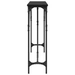 ZNTS Console Table Black Oak 140x23x75 cm Engineered Wood 871335