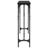 ZNTS Console Table Black Oak 140x23x75 cm Engineered Wood 871335