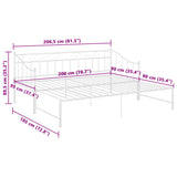 Sofa Bed Frame White Powder-coated metal 324777