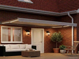Manual Awning Frame with LEDs Light Grey and White 4.5 x 3 m 3420663