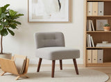 Slipper Chair Light Grey Velvet 42050512