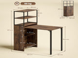 Folding Shelf and Work Table - Brown/Black T3398P553193