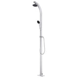 Garden Shower with Grey Base 220 cm Aluminium 3070796