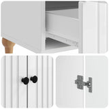 Sideboard High Gloss White 66 x 34.5 x 95 cm Engineered Wood 894209
